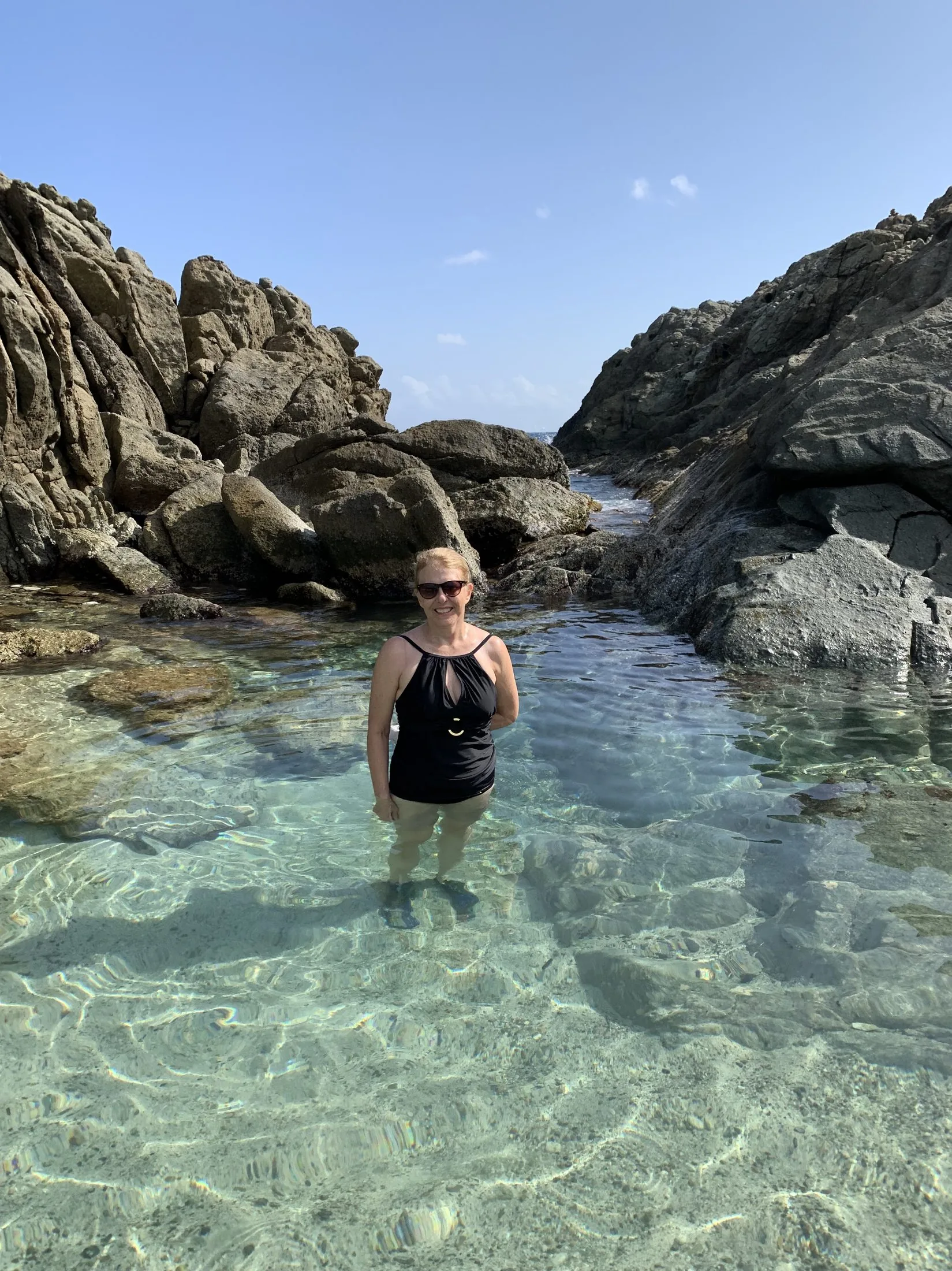 Admiral Donna McNamara at The Baths, Virgin Gorda, BVI