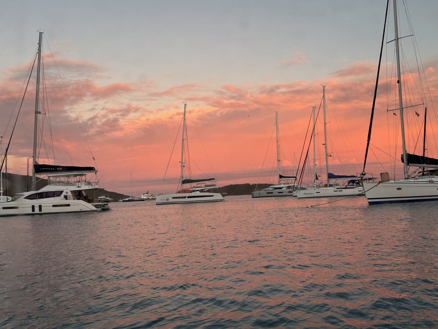 At anchor in the British Virgin Islands